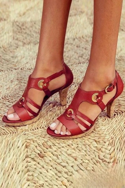 Mariana - Sandalen mit Hohlabsatz und mehreren Riemchen