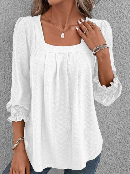 Sabrine Bluse | Baumwollbluse mit quadratischem Ausschnitt