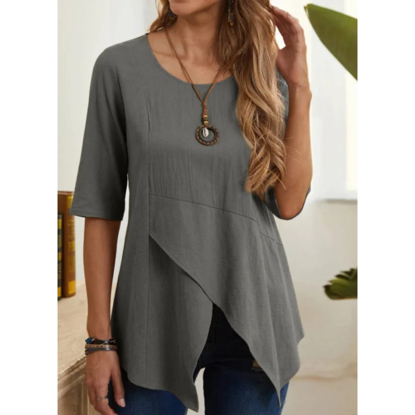 ByLina - Bluse mit O-Ausschnitt