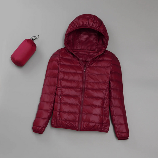 Andrea - Leichte wattierte Jacke mit Kapuze