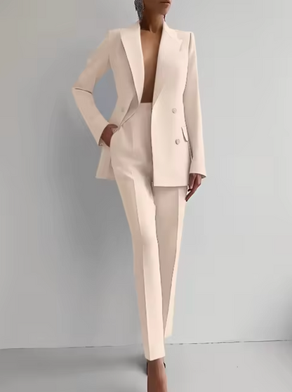 Set aus Blazer und Bundfaltenhose
