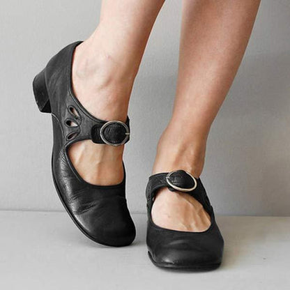 Moriva - Orthopädische Vintage-Schuhe mit runder Spitze