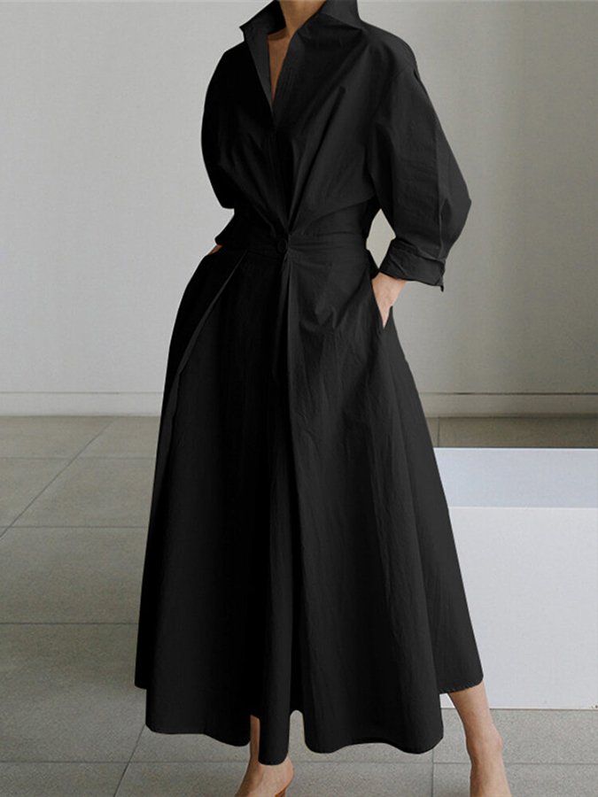 Elegantes Maxikleid mit raffinierten Falten
