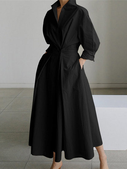 Elegantes Maxikleid mit raffinierten Falten