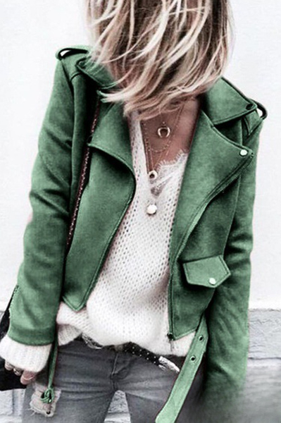 Elegante Freizeitjacke mit Patchwork-Elementen