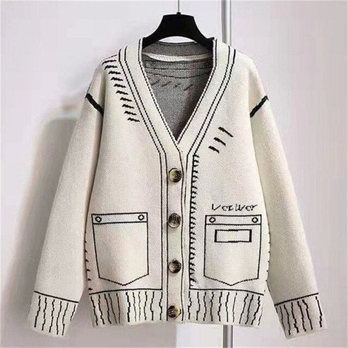 Ultramodische Strickjacke mit Wärmeeffekt für kaltes Wetter