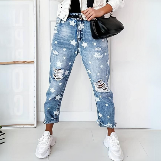 Sterre - Bequeme Jeans mit Sternenmuster