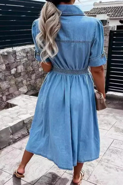 Daphne | Hemdblusenkleid aus Denim für Frauen