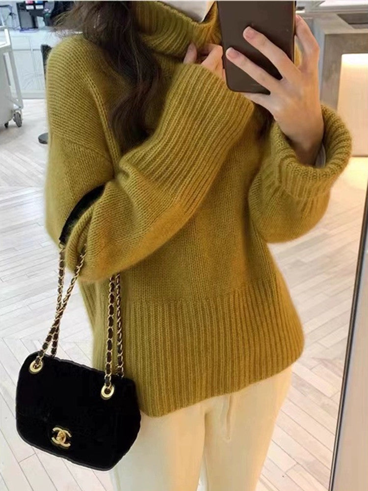 Anna - Strickpullover mit Stehkragen für Frauen