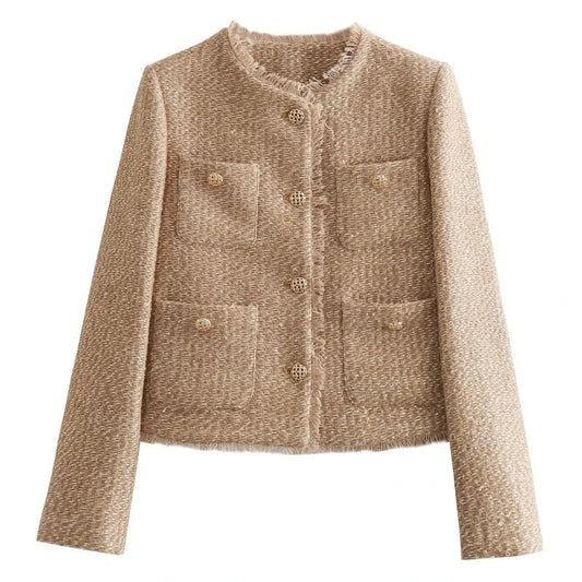 Ashley - Zeitloser Tweed-Mantel