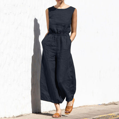 Fashion Lässiger Temperament-Jumpsuit ohne Ärmel