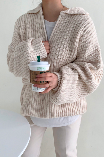 Lina - Winterpullover mit Reißverschluss für Frauen