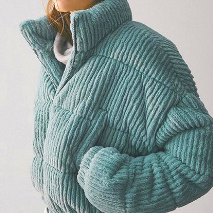 Damen Steppjacke mit Stehkragen Cremefarben