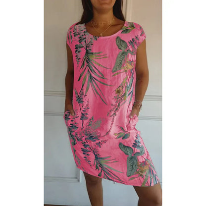 -Kleid mit rundem Ausschnitt