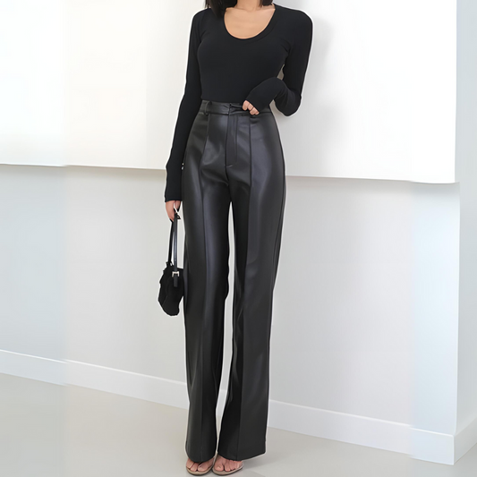 Sabine - Schicke Lederhose mit hohem Bund
