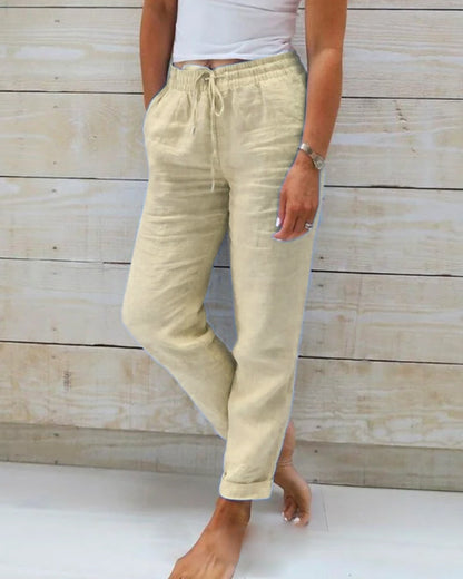 Lena | Lässige Leinenhosen | Leicht & Stylisch | Relaxed Fit
