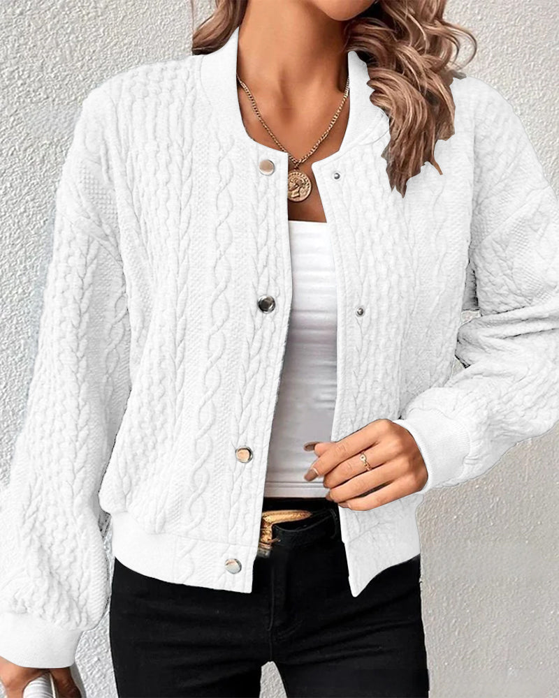 Ilse Jacq | Einfarbige Strickjacke mit Knöpfen