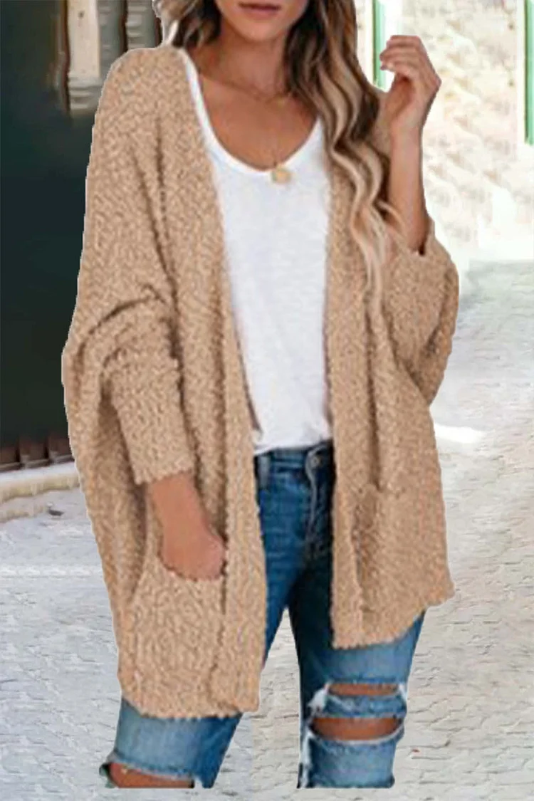 Kuschelige Strickjacke mit Puffärmeln für gemütliche Tage
