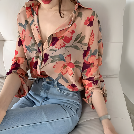 Reina - Farbenfrohe Luxusbluse für Frauen