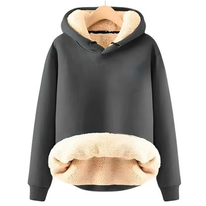 Mila - Kuschelige Sherpa Fleece Kapuzenjacke für Frauen