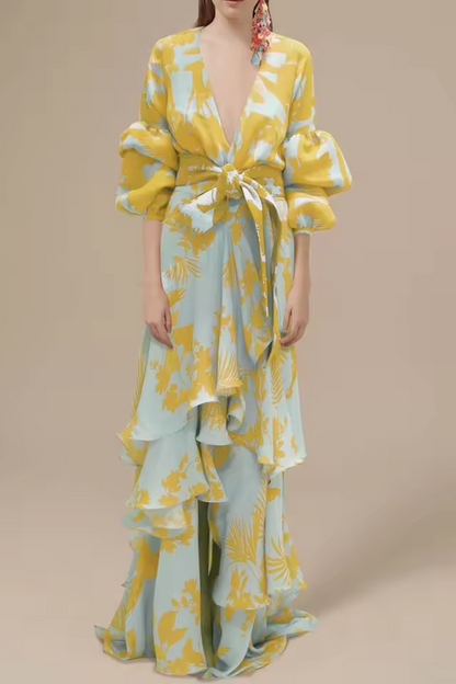 Luna | Damen Boho Maxikleid