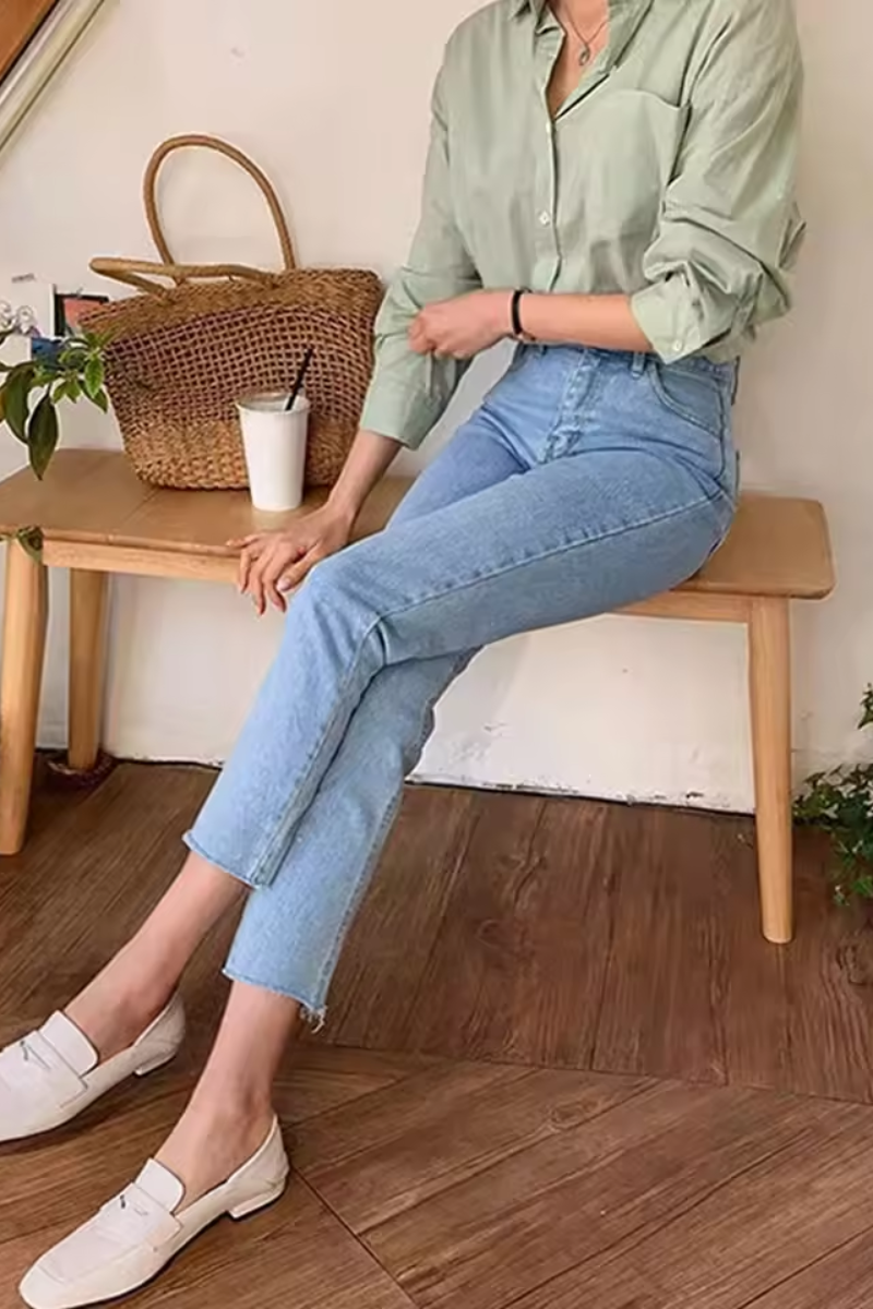 Tessa | Damen High Waist Straight Jeans