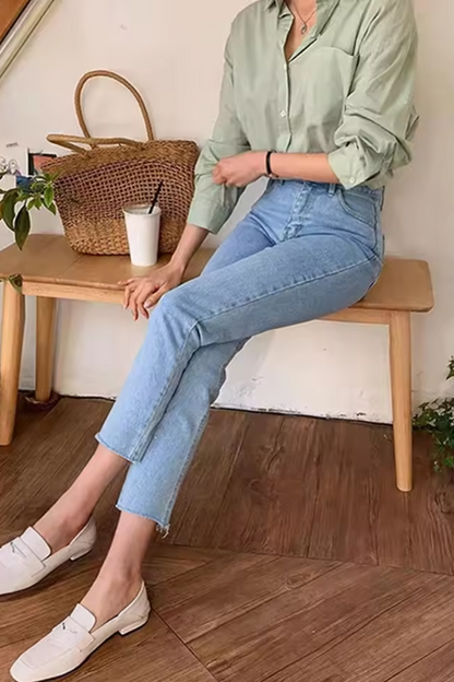 Tessa | Damen High Waist Straight Jeans