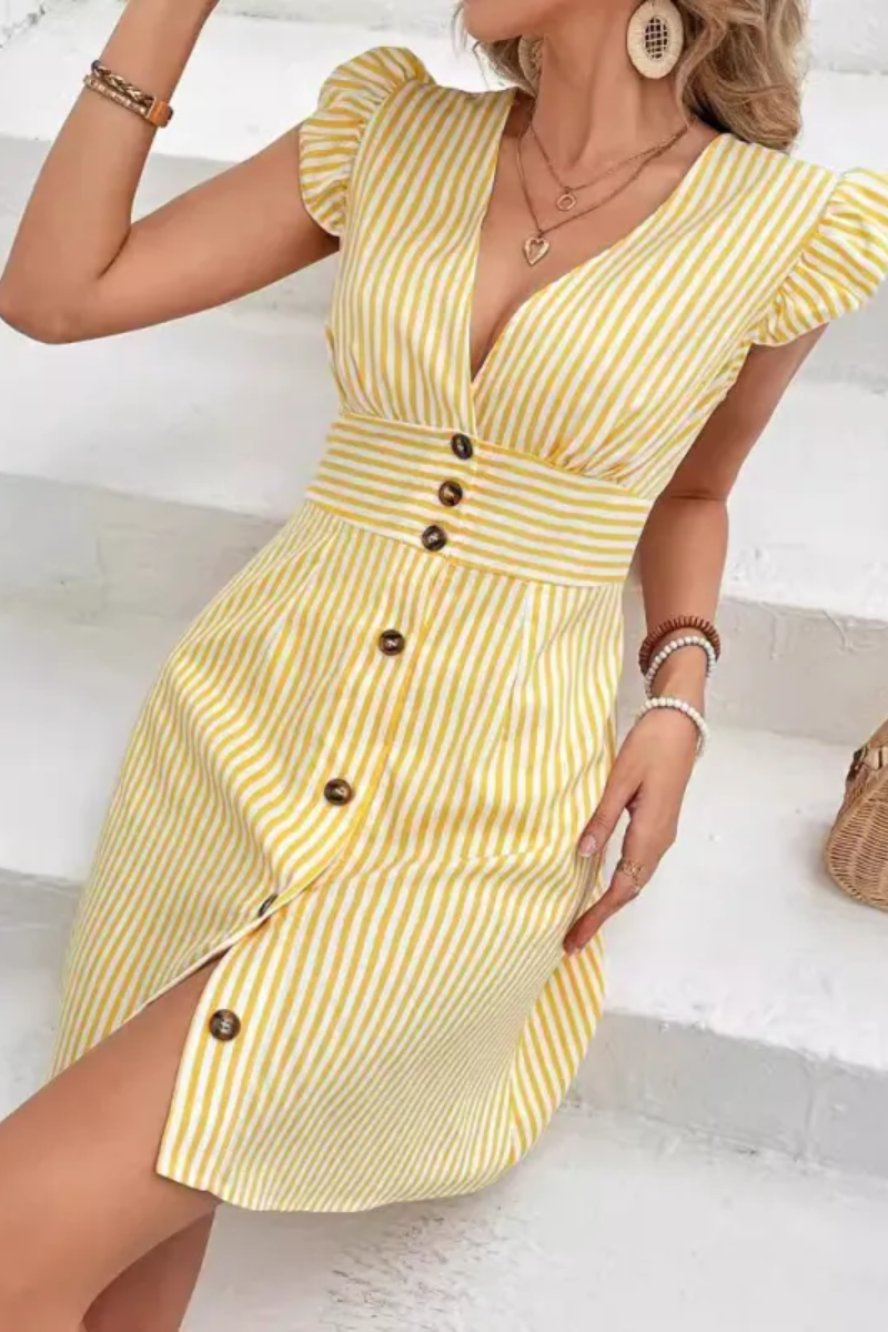 Elise | Damen Shirt-Kleid mit V-Ausschnitt