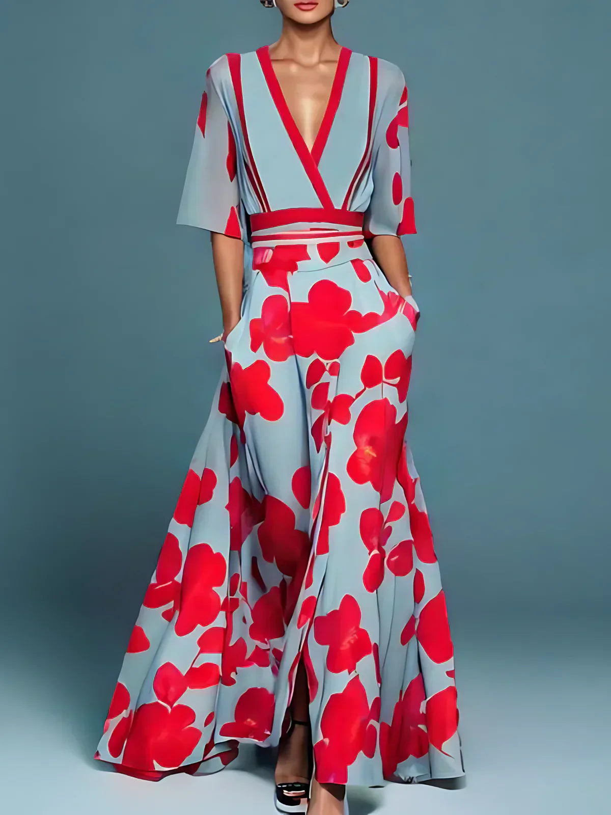 Elegantes florales Kleid für die Handtasche