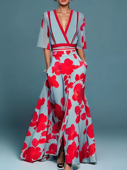Elegantes florales Kleid für die Handtasche
