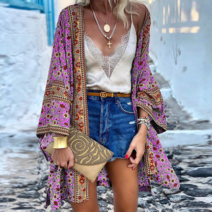 Zanzi Boho Cardigan | Ein fröhlicher, stylischer & mittellanger Kimono!