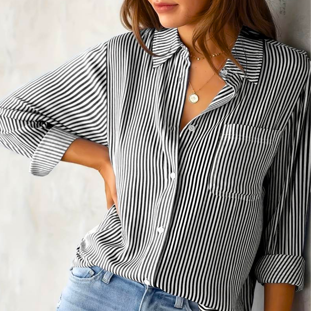 Hailey | Bequeme klassische Bluse mit Knöpfen für Frauen