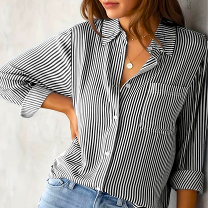 Hailey | Bequeme klassische Bluse mit Knöpfen für Frauen
