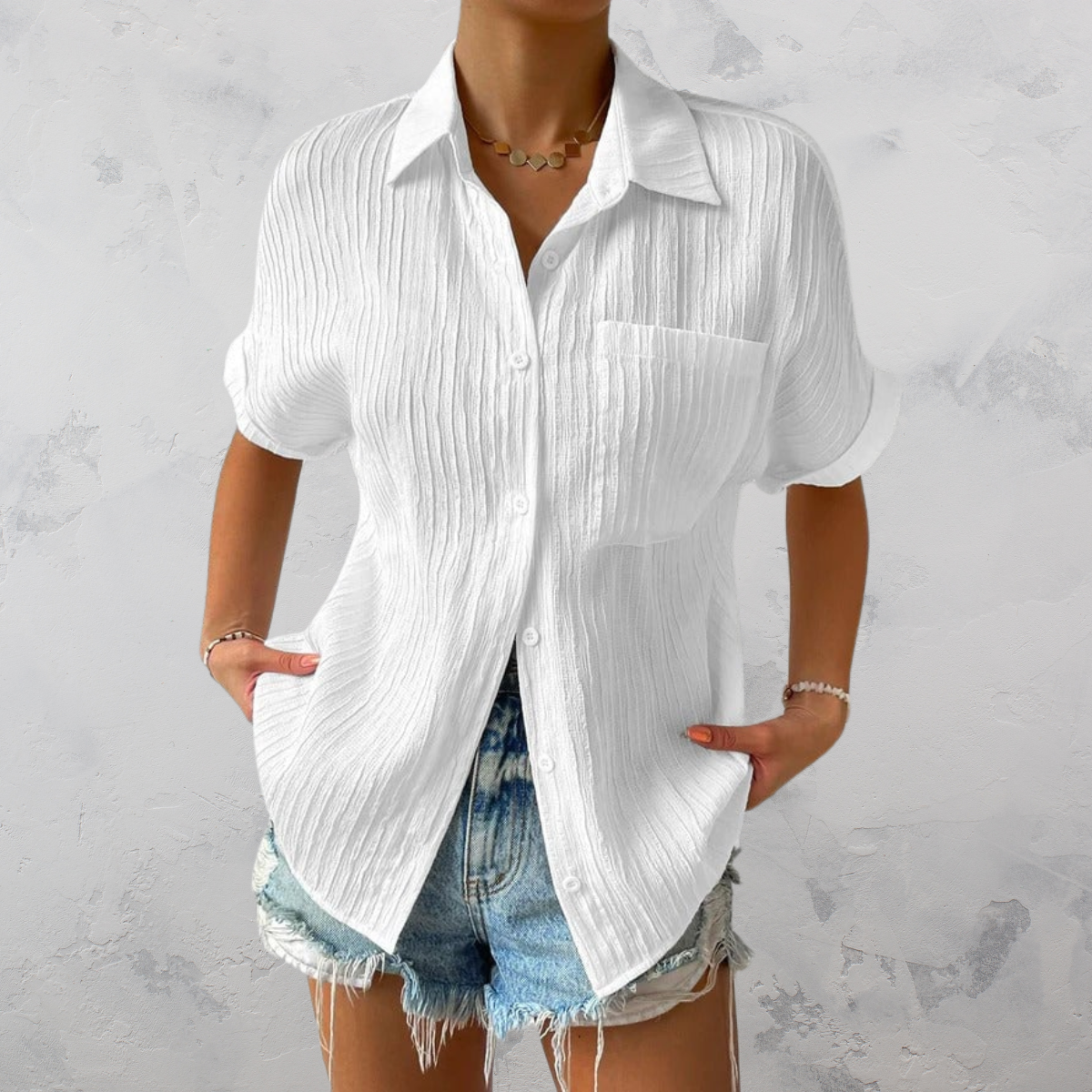 Fay | Legere leichte Bluse mit Knopfverschluss für Frauen