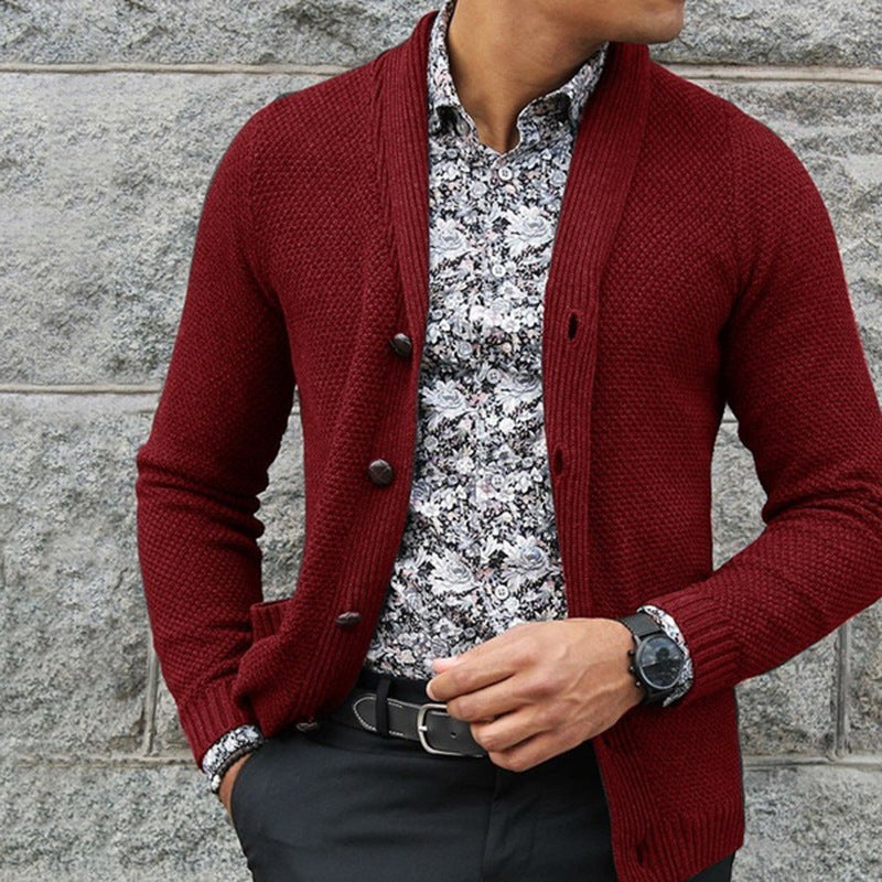 Strickjacke für Männer mit Knopfverschluss