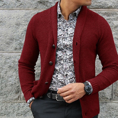 Strickjacke für Männer mit Knopfverschluss