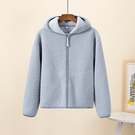 Amara - Warme Fleecejacke für Frauen, Hoodie mit langen Ärmeln und Reißverschluss