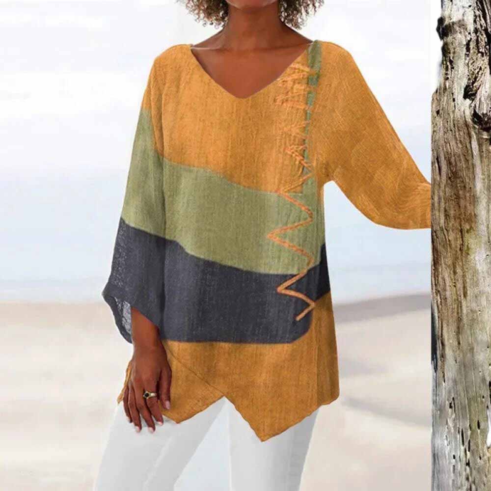 Femke | Trendy Tricolour Top für einen modischen Look