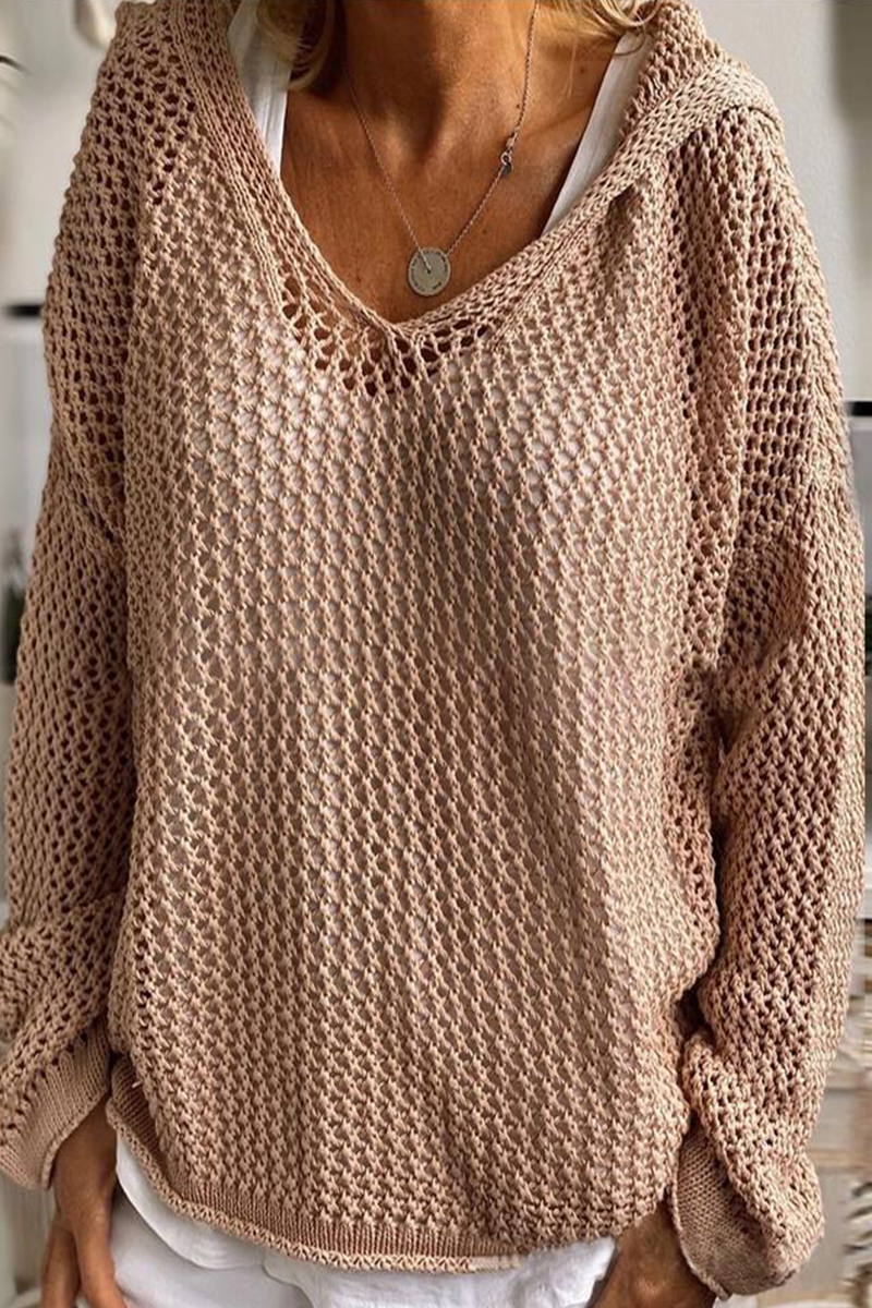Paula - Strickpullover mit Kapuze