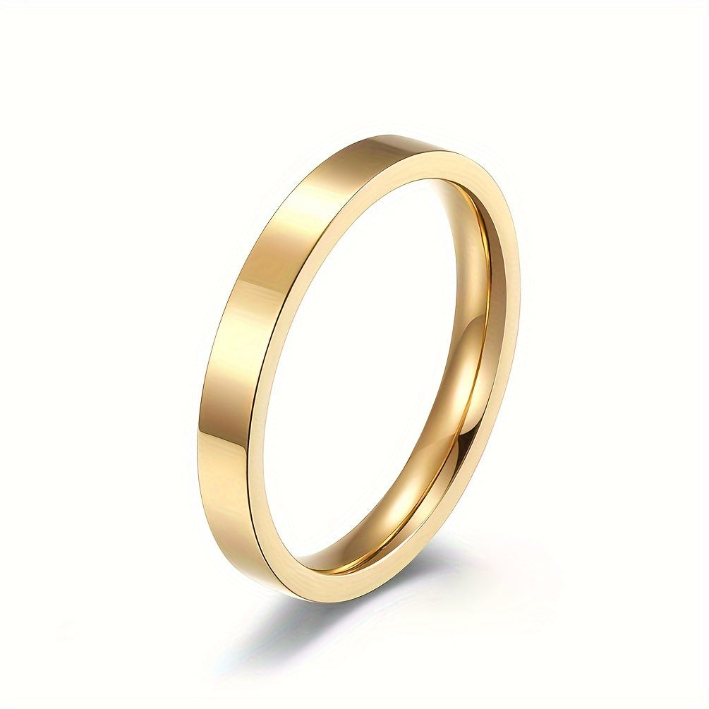 Lotte | Glänzender Edelstahlring mit Bogenmotiv