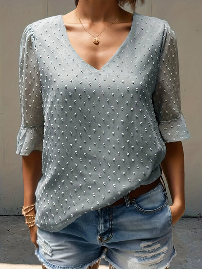 Faye - Lockere Chiffonbluse
