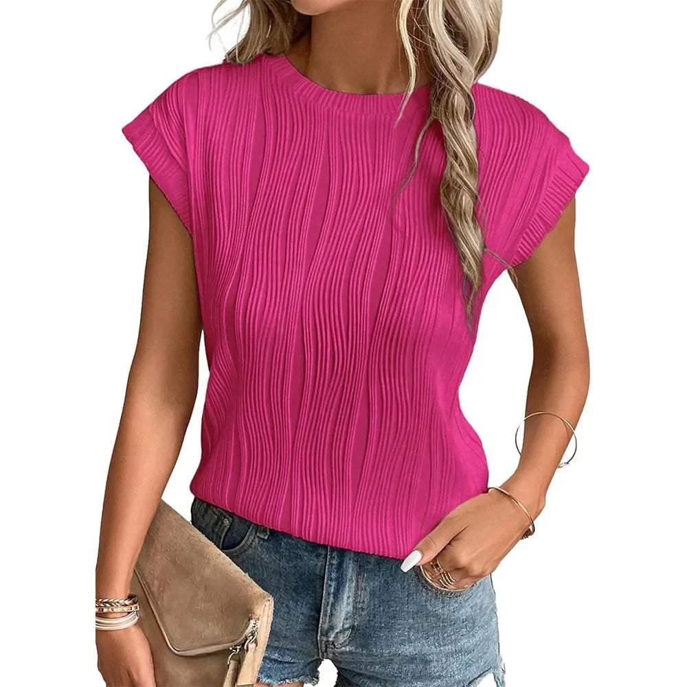 Damen-T-Shirt - Gestreift - Kurze Ärmel - Perfekt für den Casual-Look