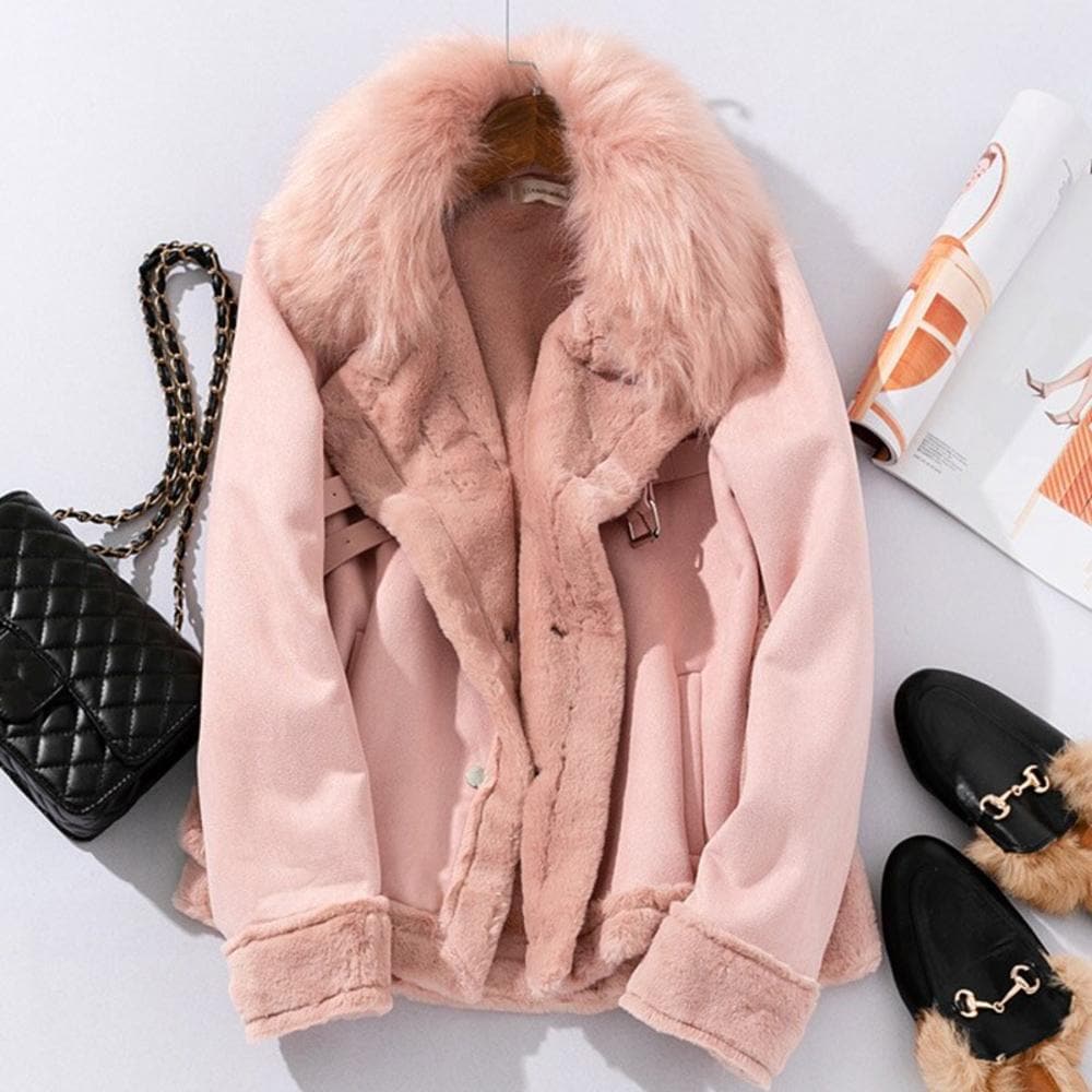 NANON – SCHÖNE WILEDERJACKE MIT KUNSTFELL