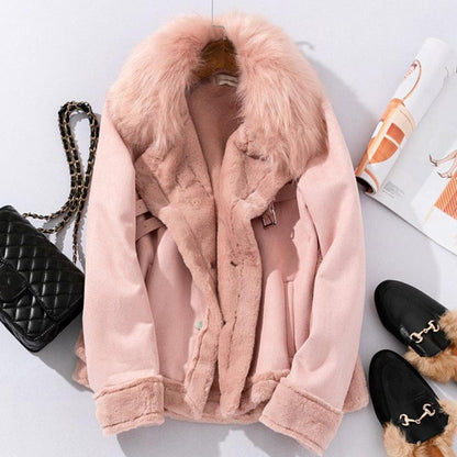 NANON – SCHÖNE WILEDERJACKE MIT KUNSTFELL