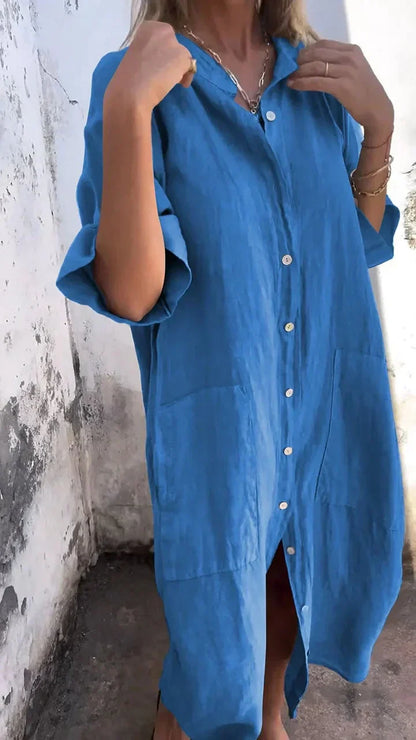 Langes Hemdkleid für die Freizeit