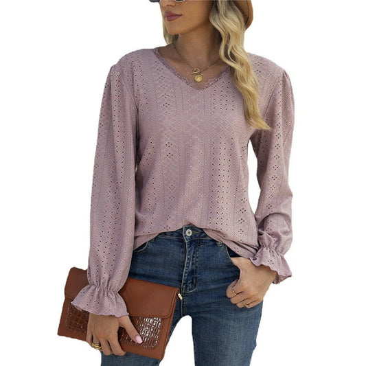 Sternbluse | Lose Bluse mit V-Ausschnitt