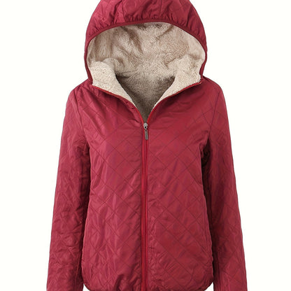 Emma | Gesteppte Jacke mit Reißverschluss und Kapuze