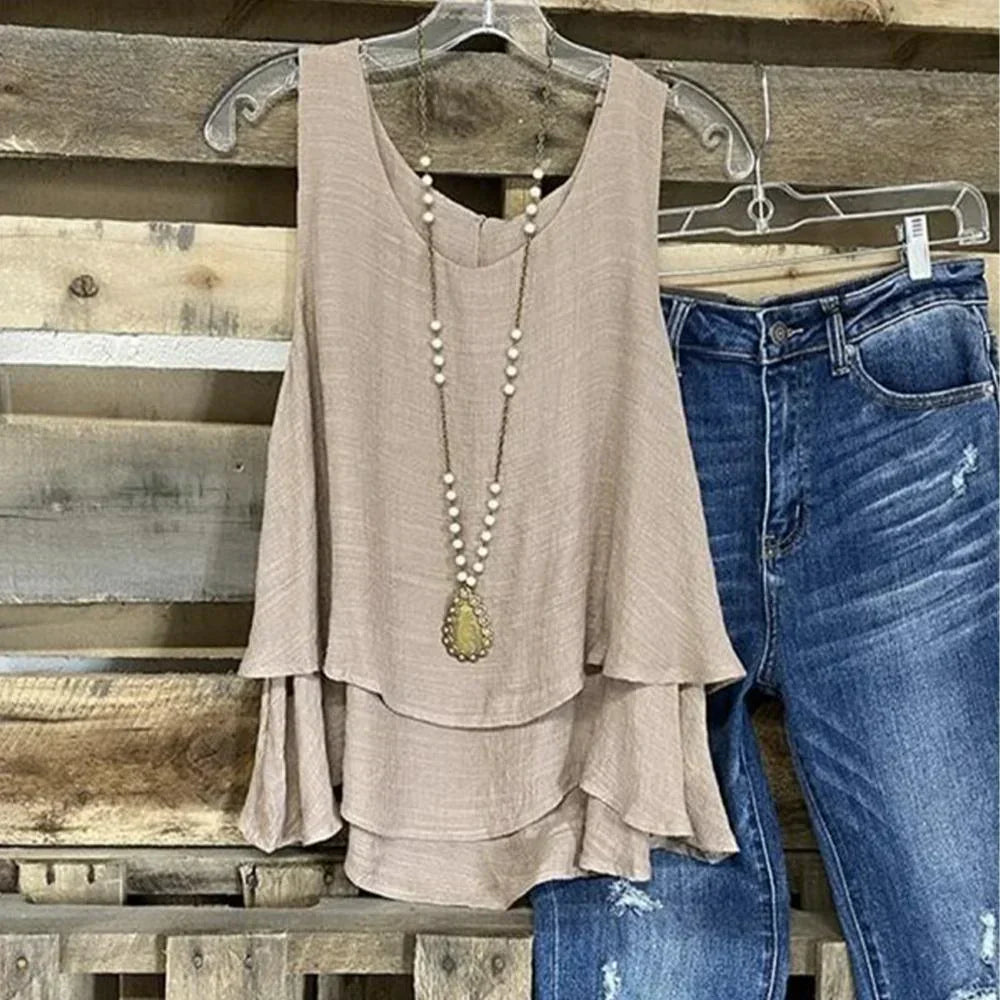 Janna - Schickes, ärmelloses Tank Top mit Rundhalsausschnitt