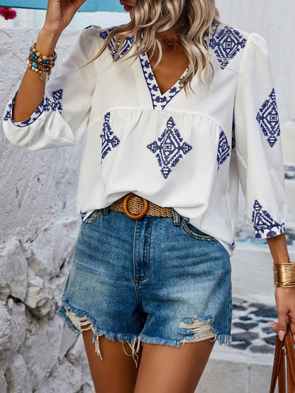 Esme Bestickte Bluse