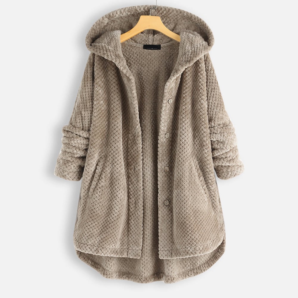 Natalee - warme Teddyjacke mit Kapuze